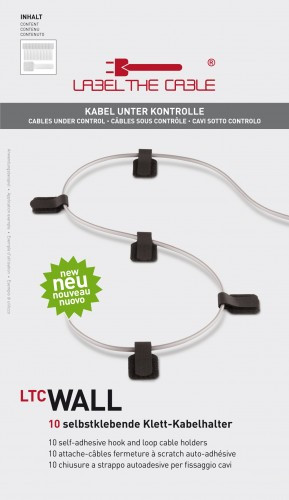 Label-The-Cable Wall, LTC 3110, 10er Set weiß