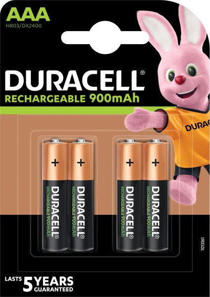 Duracell Akku NiMH Micro AAA HR03 1.2 V / 900 mAh (4er Blister)