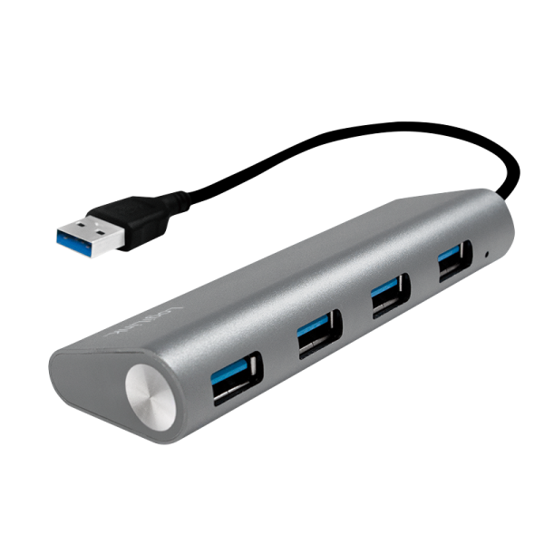 LogiLink USB 3.0 4 Port Hub Aluminium (1er Faltschachtel)