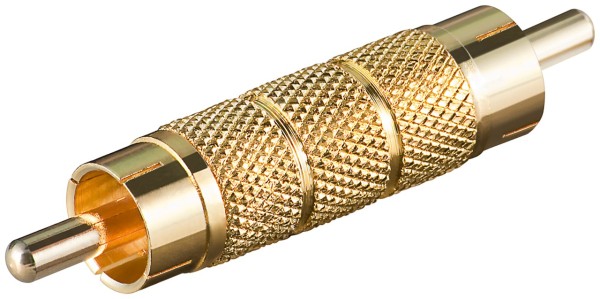 goobay Cinch Adapter Stecker zu Stecker Goldausführung (Bulk)