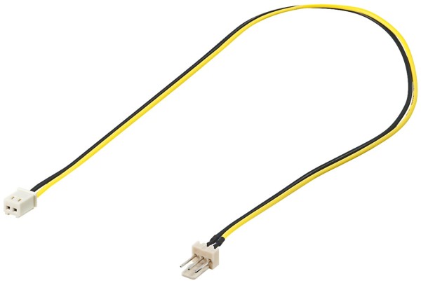 goobay PC Lüfter Stromkabel/Stromadapter 3 Pin zu 2 Pin schwarz/gelb (Bulk)
