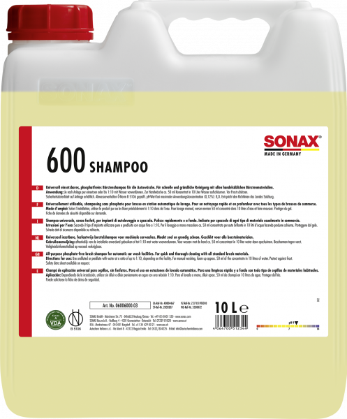 SONAX GlanzShampoo mit Enthärter 10 L