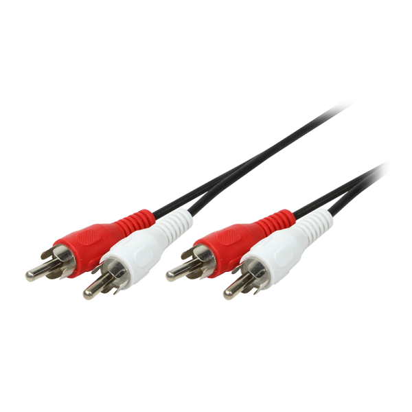 LogiLink Audio Kabel 2 x Cinch zu 2 x Cinch schwarz 2,5 m