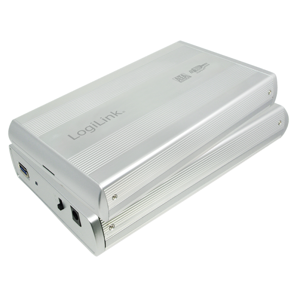 LogiLink Festplattengehäuse 3,5" SATA USB 3.0 Aluminium silber (1er Faltschachtel)