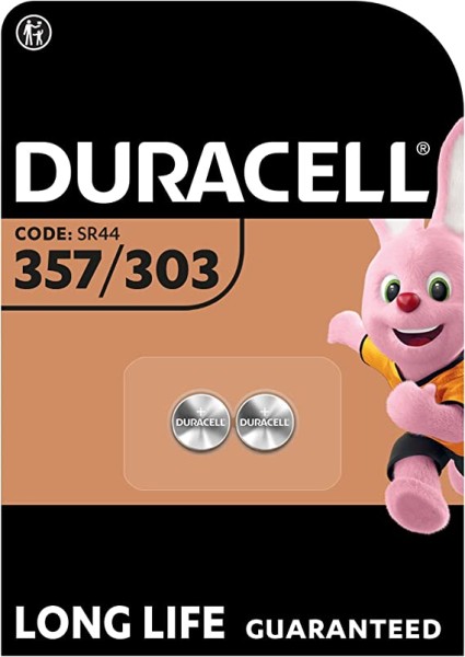 Duracell Specialty Silberoxid-Knopfzelle 357/303 SR44 1,5 V (2er Blister)