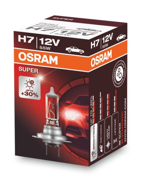 OSRAM SUPER H7 PX26d 12 V/55 W - OFF ROAD (1er Faltschachtel)