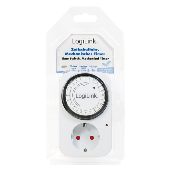 LogiLink Mechanische Zeitschaltuhr weiß (1er Blister)