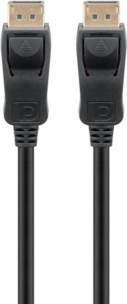 goobay DisplayPort Verbindungskabel 1,2 VESA vergoldet schwarz 2 m
