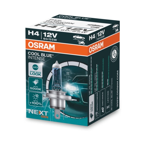 OSRAM COOL BLUE INTENSE NextGen. H4 P43t 12V/60/55W (1er Faltschachtel)