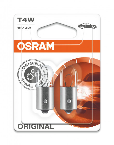 OSRAM ORIGINAL T4W BA9s 12 V/4 W (2er Blister)