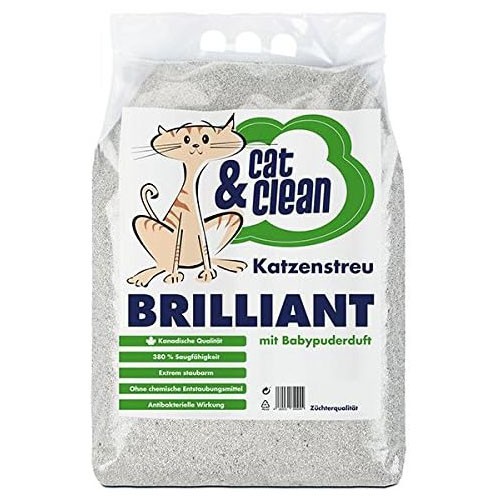 Cat & Clean Katzenstreu Brilliant mit Babypuderduft 10 kg