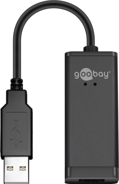 goobay USB 2.0 Fast Ethernet Netzwerkkonverter schwarz (1er Blister)
