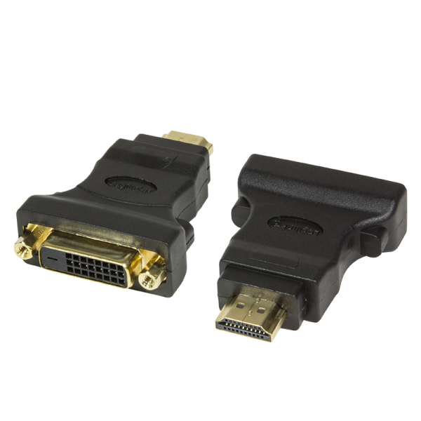 LogiLink HDMI Adapter A/M zu DVI D/F 1080p schwarz (1er Softpack)