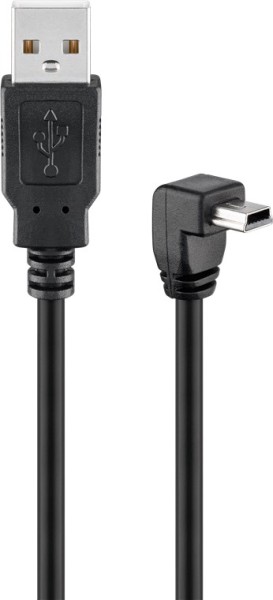 goobay USB 2.0 Hi-Speed Kabel A Stecker auf B Mini Stecker 5 polig schwarz 1,8 m