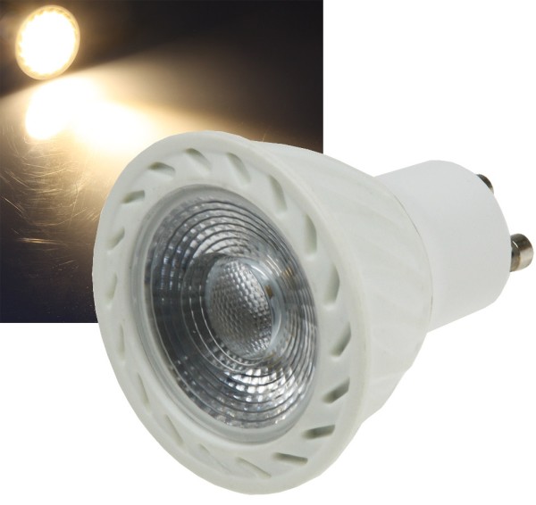 ChiliTec LED Strahler GU10 H60 COB Dimmbar 3000k, 540lm, 230V/7W, warmweiß