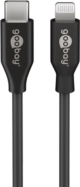 goobay Lightning auf USB-C Lade- und Synchronisationskabel schwarz 1 m (1er Faltschachtel)