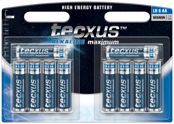 tecxus Alkaline maximum AlkaliMangan Batterie LR6/AaMignon 1,5 V (10er Blister)