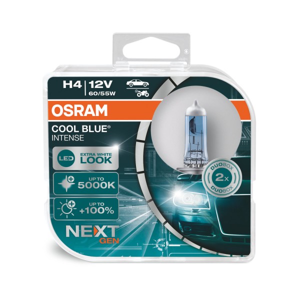 OSRAM COOL BLUE INTENSE NextGen. H4 P43t 12V/60/55W (2er Box)