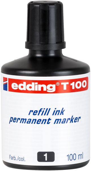 edding T 100 Permanentmarker Nachfülltinte schwarz 100 ml