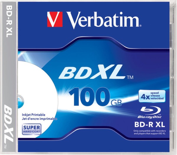 Verbatim BluRay-Rohlinge BD-R XL 100GB/2-4x Jewelcase (1 Disc)