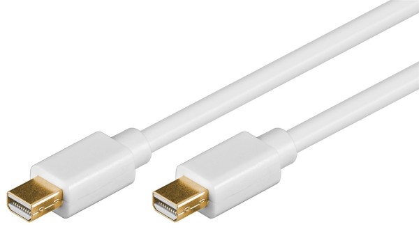 goobay Mini DisplayPort VerlängerungsKabel 1.2 vergoldet weiß 1 m