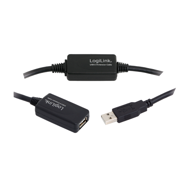 LogiLink USB Kabel 2.0 schwarz 25 m