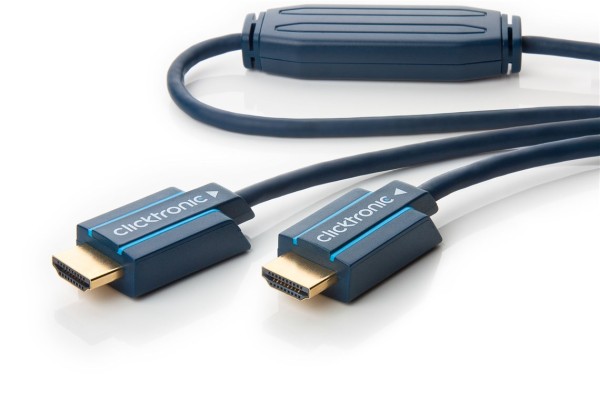 clicktronic Aktives High-Speed-HDMI-Kabel mit Ethernet UHD 4K 60 Hz 30 m (1er Faltschachtel)
