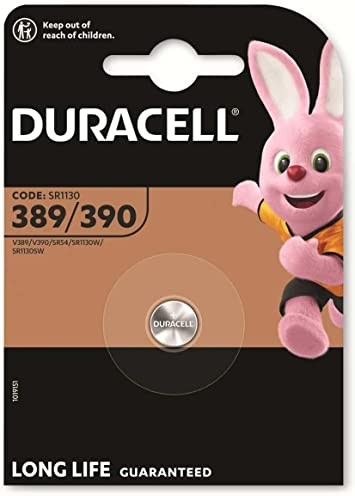 Duracell Specialty Silberoxid-Knopfzelle 389/390 SR1130 1,5 V (1er Blister)