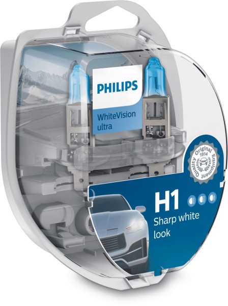 Philips WhiteVision Ultra H1/W5W 12V 55W P14,5s (2er Box)