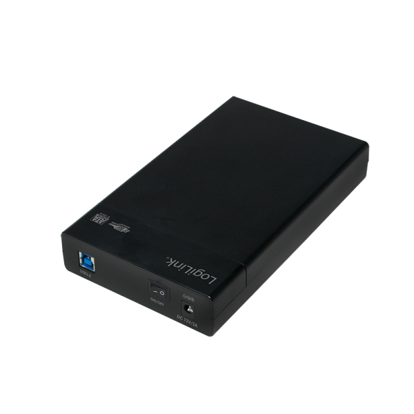 LogiLink Festplattengehäuse 3,5" SATA USB 3.0 kunststoff schwarz (1er Faltschachtel)