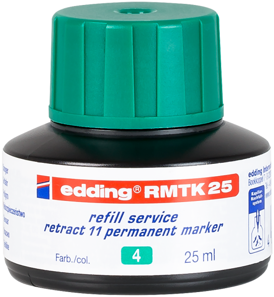 edding RMTK 25 Permanentmarker retract 11 Nachfülltinte grün 25 ml