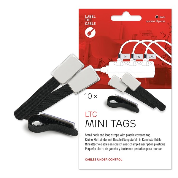 Label-The-Cable Mini, LTC 2510, 10er Set schwarz