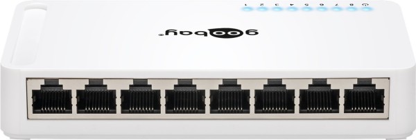 goobay Netzwerkverteiler Gigabit Ethernet Switch inkl. Netzteil 8 Port