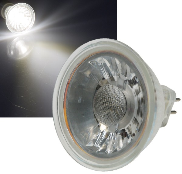ChiliTec LED Strahler MR16 H50 COB 1 COB, 4000k, 420lm, 12V/5W, neutralweiß