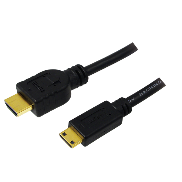LogiLink High Speed HDMI Kabel auf HDMI Mini mit Ethernet vergoldet 1,5 m