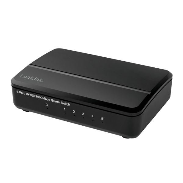 LogiLink 5 Port Gigabit Ethernet Desktop Switch schwarz (Bulk)
