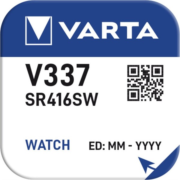Varta Watch Knopfzelle silberoxid V337/SR416 1,55 V (1er Blister)