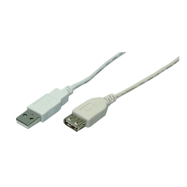 LogiLink USB 2.0 Kabel A Stecker auf A Buchse grau 180 m