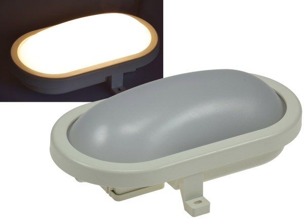 ChiliTec LED Oval Armatur FRL-O 12 IP44 Feuchtraum Leuchte 13 W/940 lm/3000 K (Bulk)
