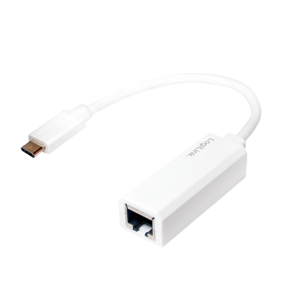 LogiLink USB C 3.2 auf Gigabit Adapter weiß (1er Faltschachtel)