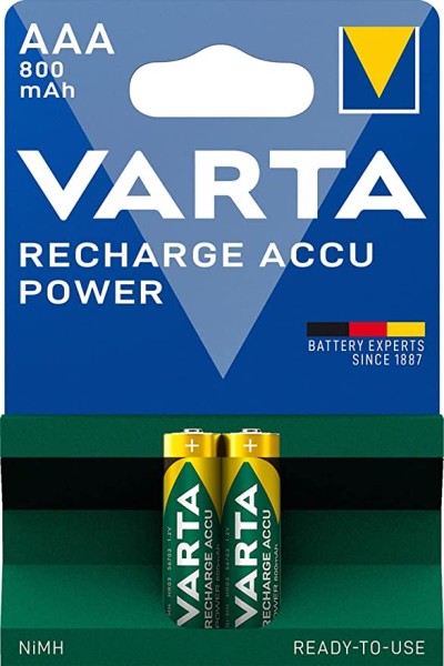 Varta Ready to Use LSD NiMH Akku AAA Micro/HR03 800 mAh 1,2 V (2er Blister)