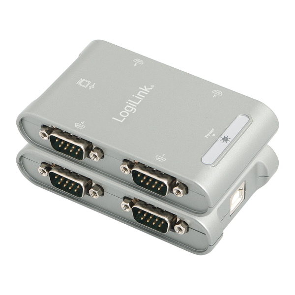 LogiLink USB 2.0 auf 4 x Seriell Adapter (1er Faltschachtel)