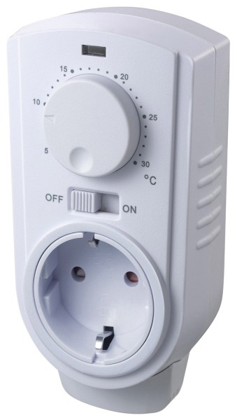 ChiliTec Steckdosen-Thermostat ST-35 ana max. 3500W, 5-30°C, AUS/AUTO, 230V