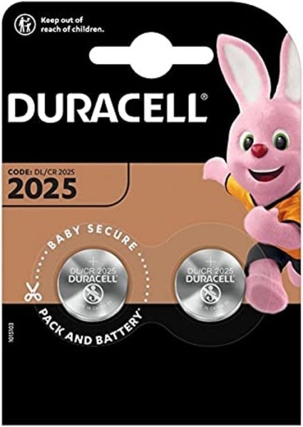 Duracell Specialty Lithium-Knopfzelle 2025 DL/CR2025 3 V (2er Blister)