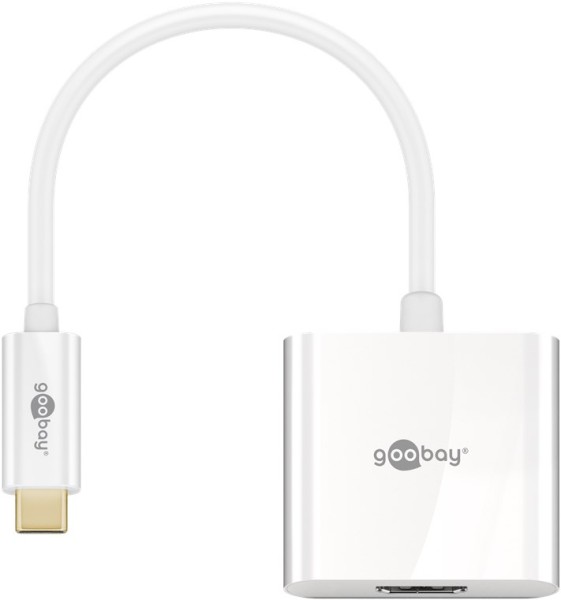goobay USB C Adapter HDMI weiß 0,2 m (Bulk)