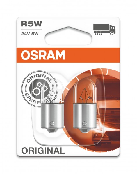 OSRAM ORIGINAL R5W BA15s 24 V/5 W (2er Blister)