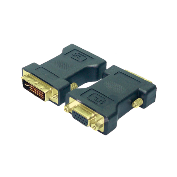 LogiLink Adapter VGA auf DVI HD DSUB Buchse auf DVI Stecker 1080p schwarz (1er Softpack)