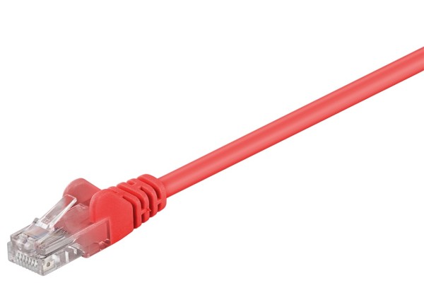 goobay Netzwerkkabel Cat 5 U/UTP rot 0,5 m