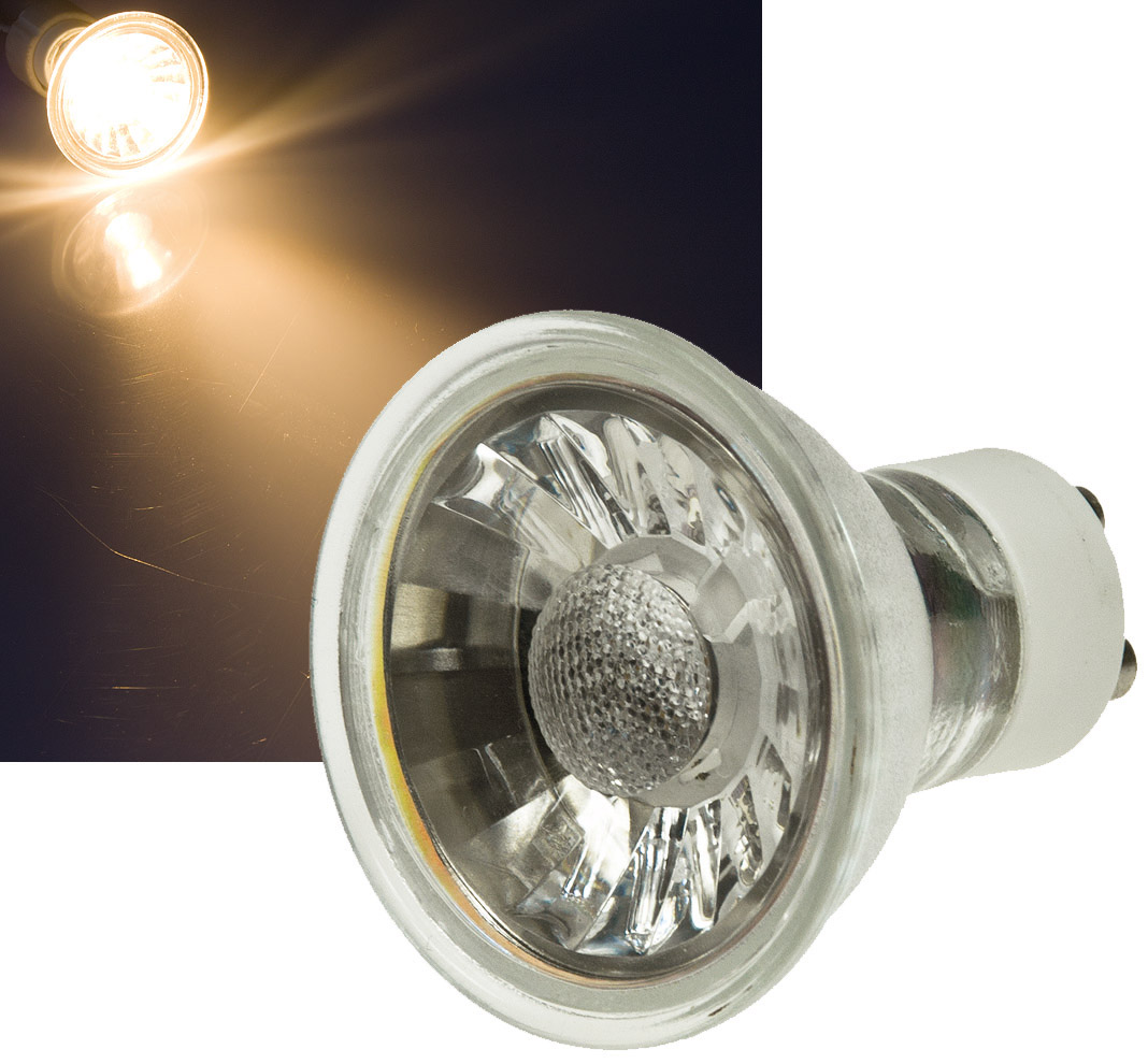 38° GU10 230V 3W COB LED warmweiß 230lm nicht dimmbar Abstrahlwinkel
