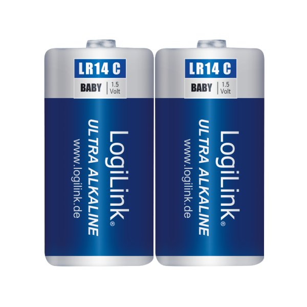 LogiLink Ultra Power Batterie Alkaline Baby LR14 1.5V (2er Blister)